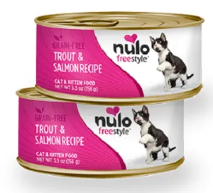 Nulo FreeStyle Grain Free Trout and Salmon Recipe Canned Cat Food grain free cat food, no grain dry cat food