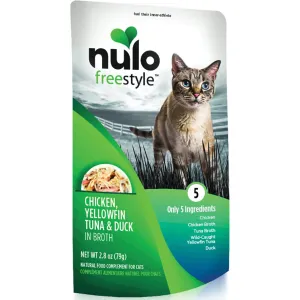 Nulo FreeStyle Meaty Toppers Chicken, Yellowfin Tuna & Duck Cat Food Topper organic cat food, holistic cat food