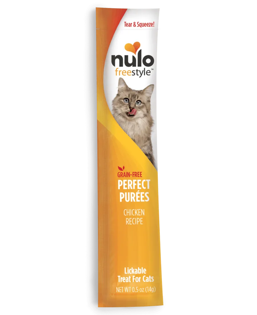 Nulo FreeStyle Perfect Puree Chicken Recipe Lickable Cat Treats cat treats, soft cat treats