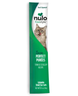 Nulo FreeStyle Perfect Puree Tuna & Scallop Recipe Lickable Cat Treats cat treats, soft cat treats