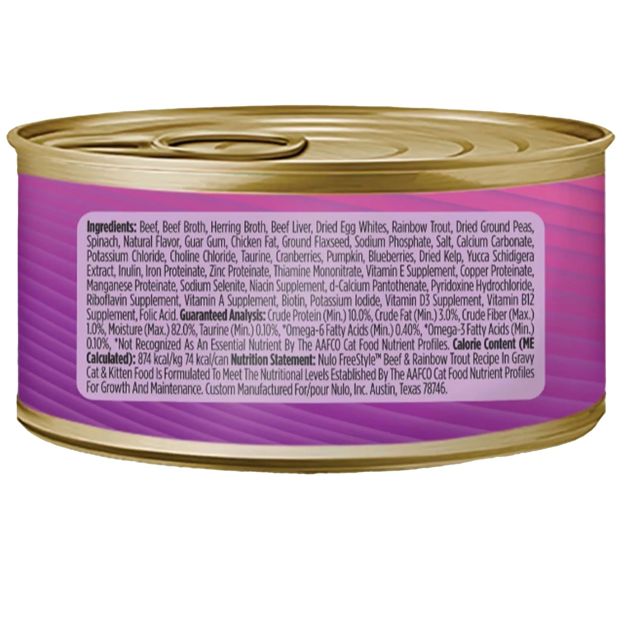 Nulo FreeStyle Shredded Cat Can Beef & Rainbow Trout Cat Food