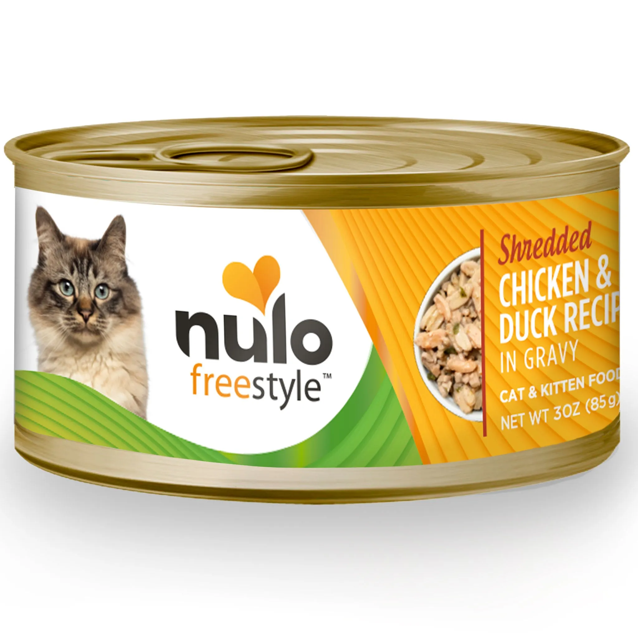 Nulo FreeStyle Shredded Cat Can Chicken & Duck Cat Food organic cat food, holistic cat food