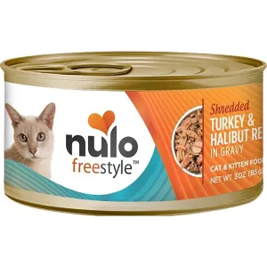 Nulo FreeStyle Shredded Cat Can Turkey & Halibut Cat Food organic cat food, holistic cat food