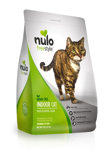 Nulo Indoor Cat Freestyle Duck & Lentils adult cat food, best cat food for adults