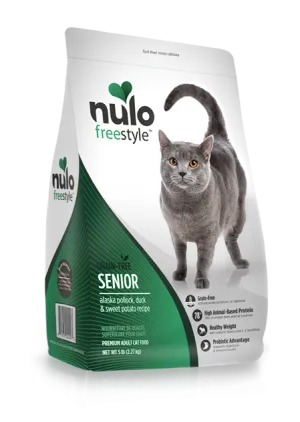 Nulo Senior Cat Freestyle Alaska Pollock, Duck & Sweet Potato adult cat food, best cat food for adults