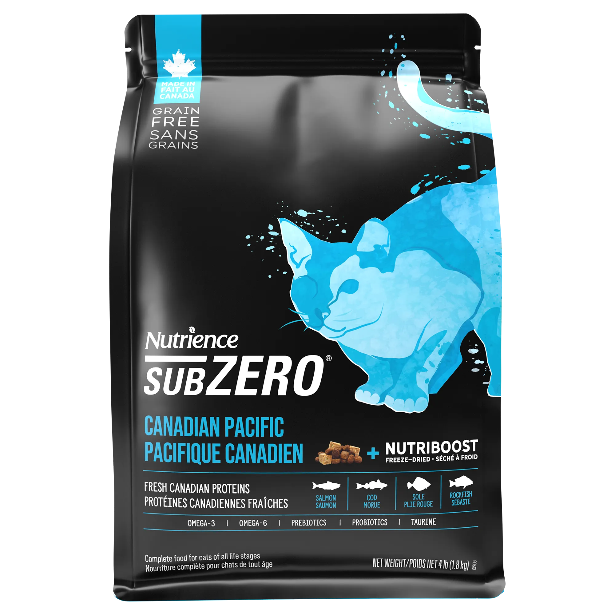 Nutrience SubZero Cat Canadian Pacific Formula adult cat food, best cat food for adults