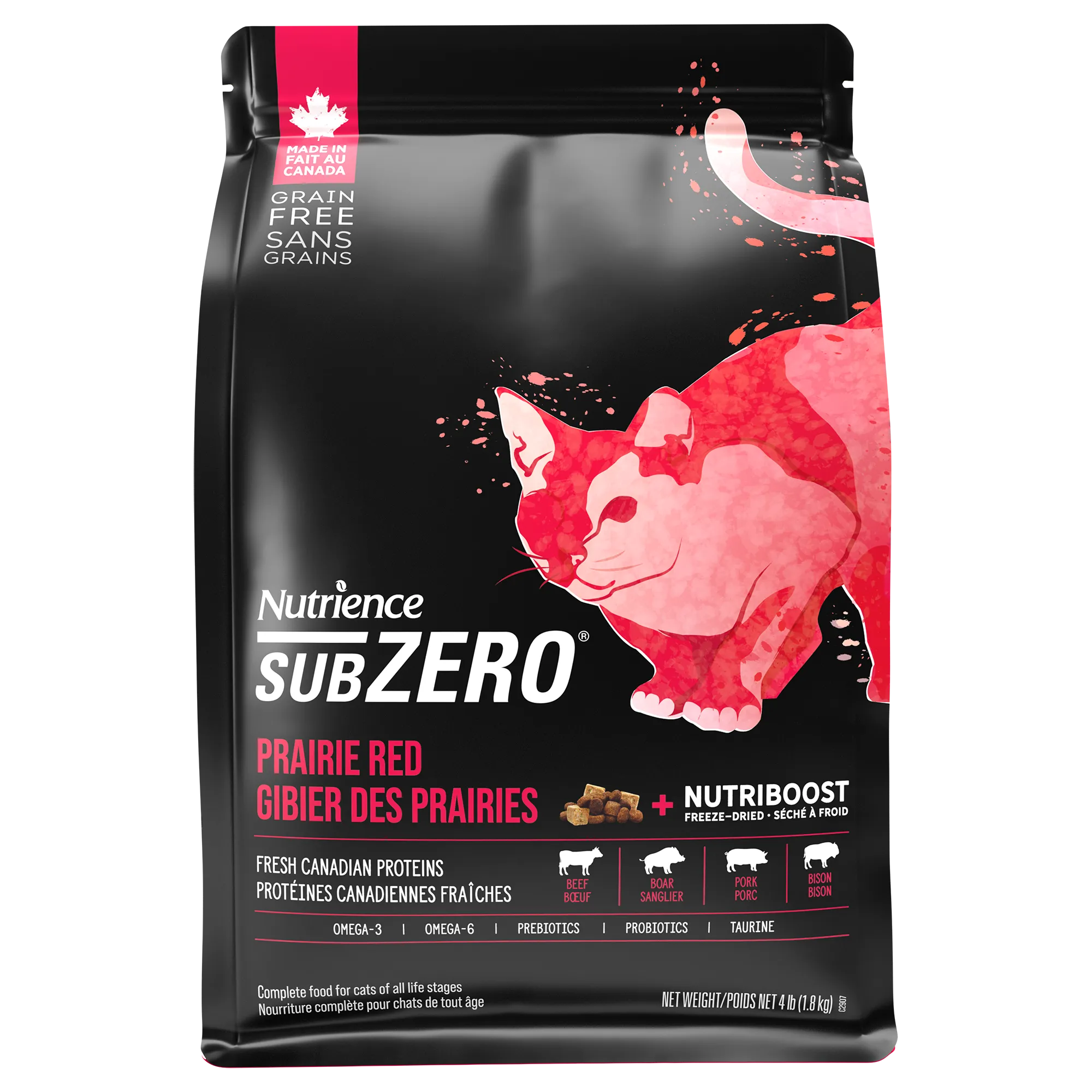 Nutrience SubZero Cat Prairie Red dry cat food, cat kibble
