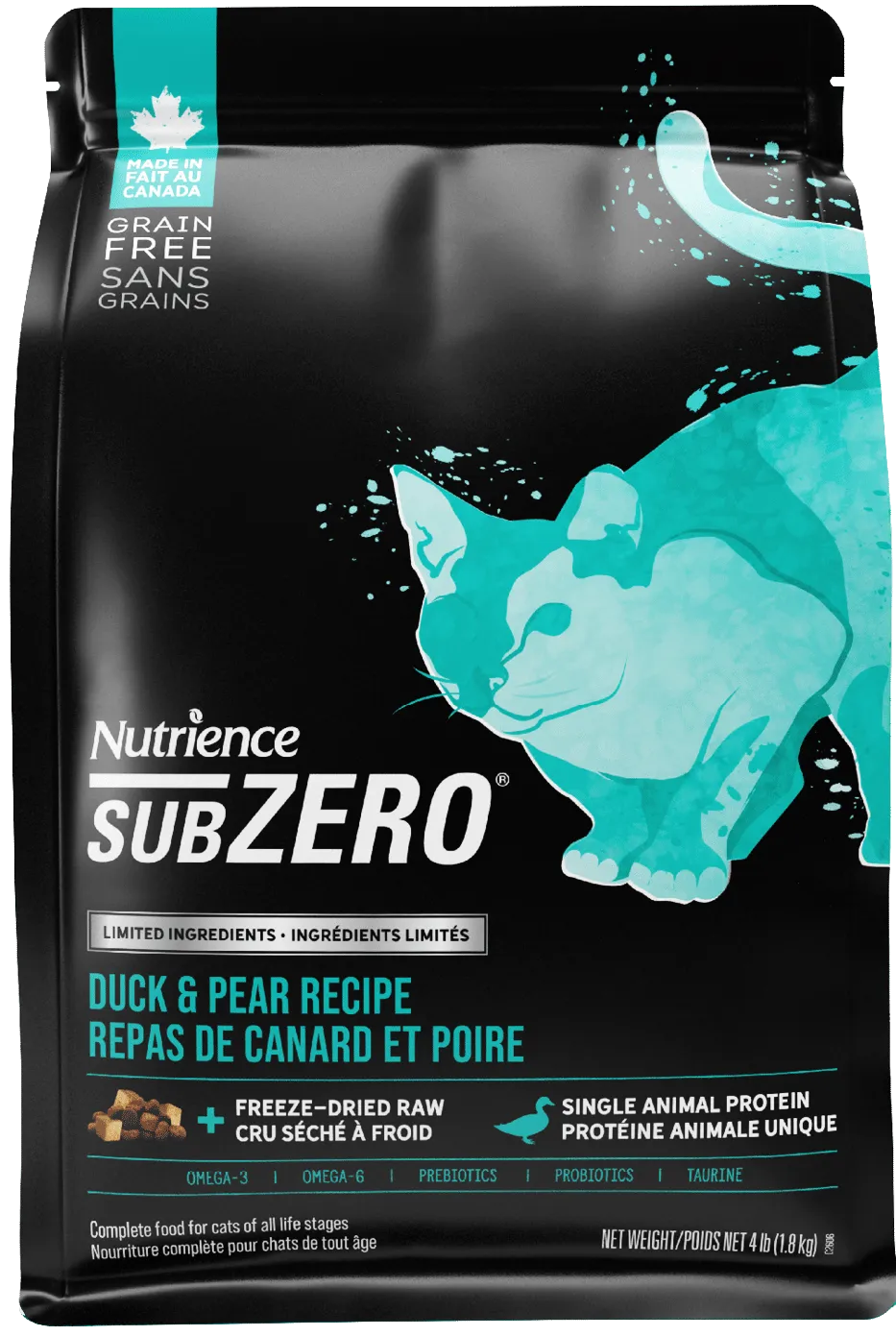 Nutrience SubZero Duck & Pear Limited Ingredient Cat Food adult cat food, best cat food for adults