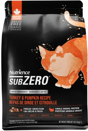 Nutrience SubZero Turkey & Pumpkin Limited Ingredient Cat Food adult cat food, best cat food for adults