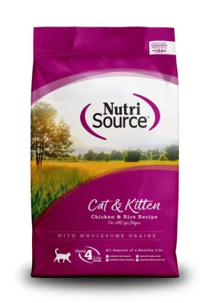 NutriSource Cat & Kitten Chicken & Rice Dry Cat Food healthy cat food, premium dry cat food