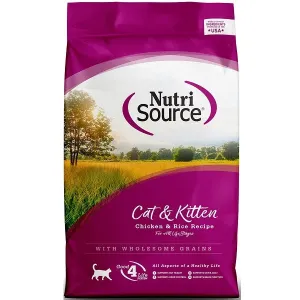 NutriSource Cat & Kitten Chicken and Rice dry cat food, cat kibble