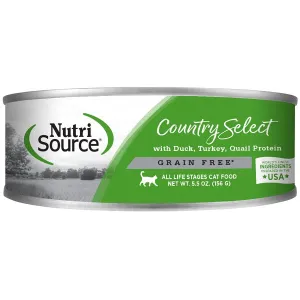 Nutrisource Country Select Grain Free Duck , Turkey & Quail dry cat food, cat kibble