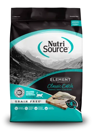 NutriSource Element Series Classic Catch Recipe Dry Cat Food indoor dry cat food, healthy cat kibble