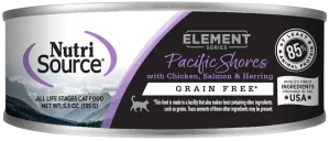 NutriSource Element Series Pacific Shores Grain Free Canned Cat Food wet cat food, canned cat food
