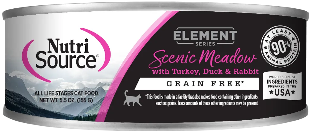 NutriSource Element Series Scenic Meadow Grain Free Canned Cat Food wet cat food, canned cat food