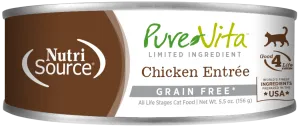Nutrisource Pure Vita Limited Ingredient Chicken Grain Free 5.5oz dry cat food, cat kibble