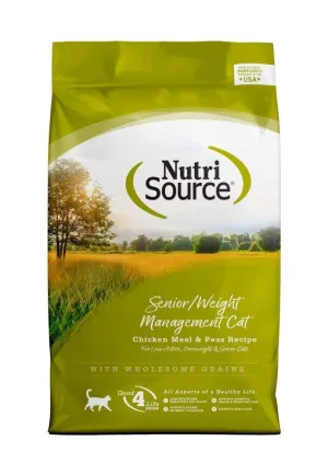 NutriSource Senior Weight Management Chicken & Rice Dry Cat Food senior cat food, best food for older cats
