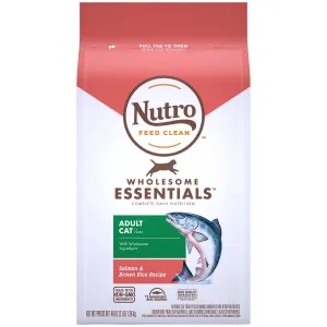 Nutro Adult Salmon & Brown Rice Recipe for Cats indoor dry cat food, healthy cat kibble