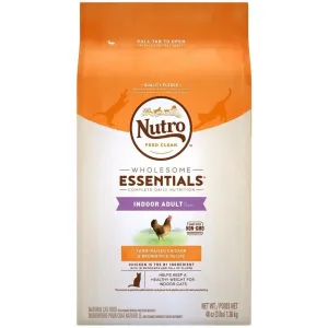 Nutro Indoor Adult Chicken & Brown Rice Recipe for Cats healthy cat food, premium dry cat food
