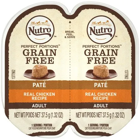 Nutro Perfect Portions Real Chicken Recipe Pate for Adult Cats wet cat food, canned cat food