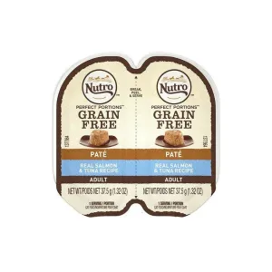 Nutro Perfect Portions Real Salmon & Tuna Recipe Pate for Adult Cats healthy cat food, premium dry cat food