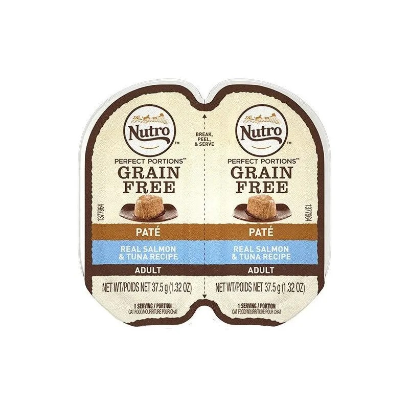 Nutro Perfect Portions Real Salmon & Tuna Recipe Pate for Adult Cats wet cat food, canned cat food