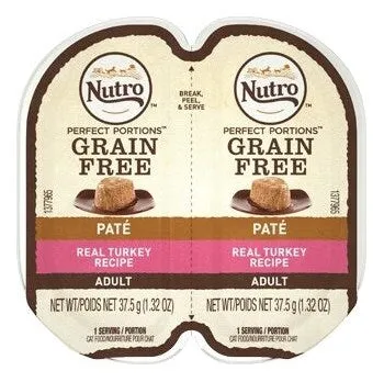 Nutro Perfect Portions Real Turkey Recipe Pate for Adult Cats healthy cat food, premium dry cat food
