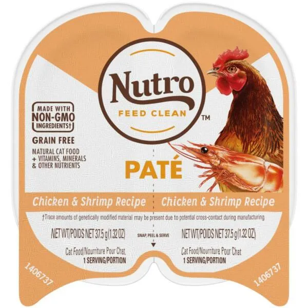 Nutro Real Chicken & Shrimp Pate 2.65OZ | Cat dry cat food, cat kibble