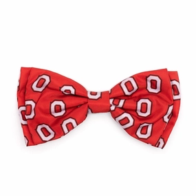 Ohio State Dog Bow Tie Tossed Block O dog collar accessory,collar decor