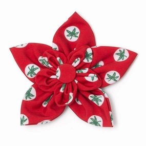 Ohio State Dog Collar Flower Tossed Decals dog collar accessory,collar decor