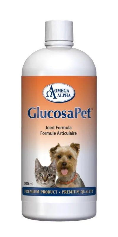 Omega Alpha GlucosaPet Liquid Hip & Joint Supplement for Dogs and Cats cat vitamins, cat immune support
