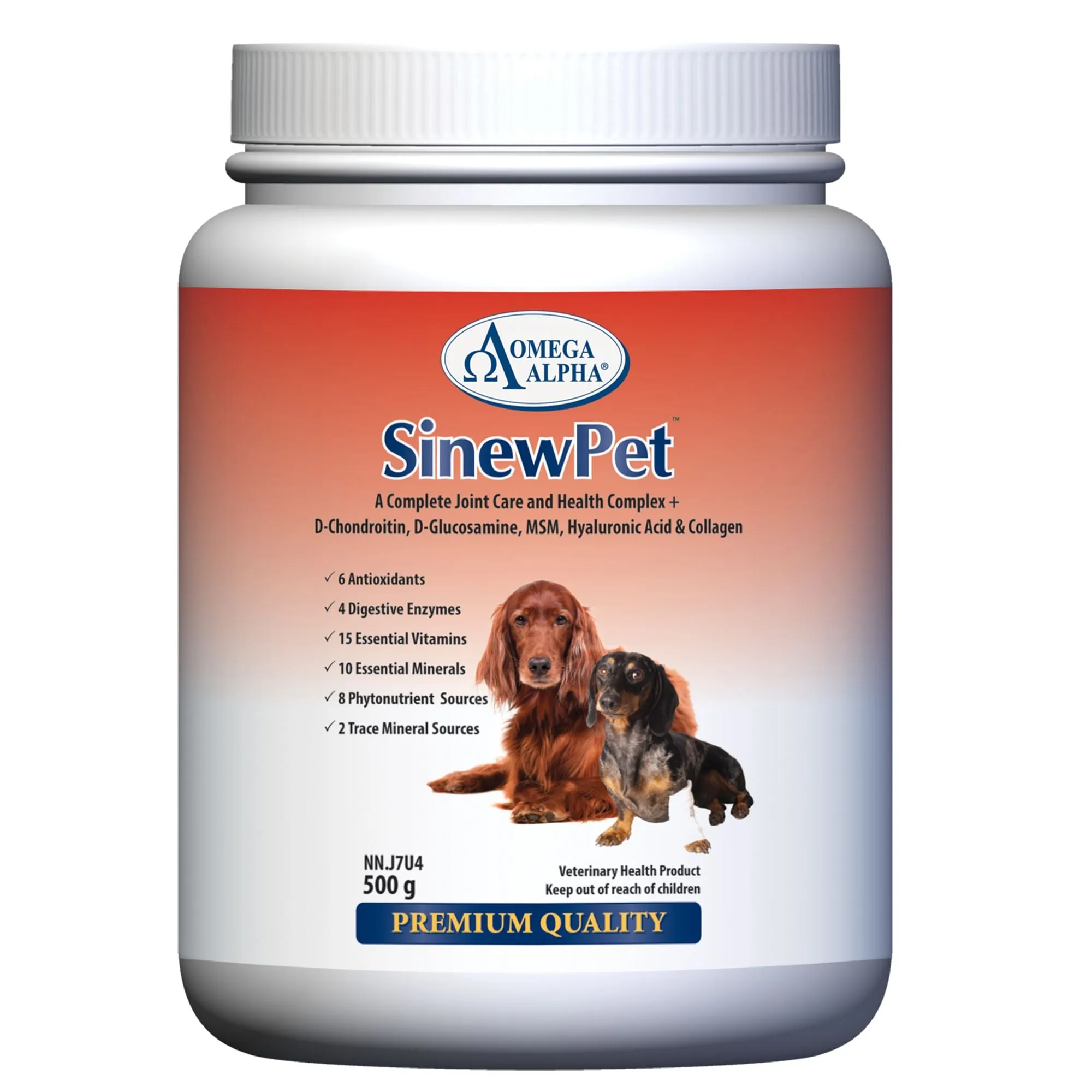 Omega Alpha SinewPet Joint Care Powder Supplement for Dogs and Cats cat vitamins, cat immune support
