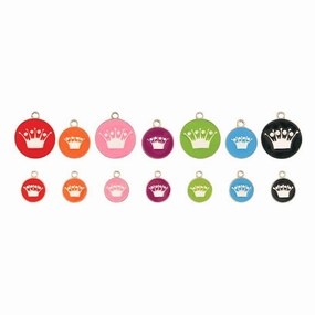 Opaque Pastel Crown Dog ID Tag