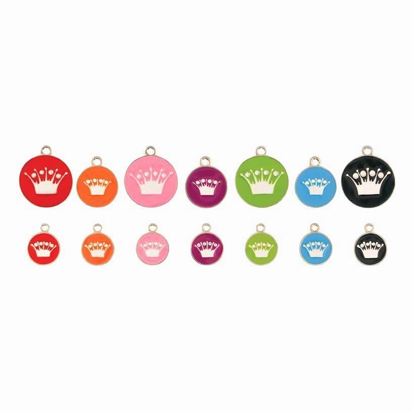 Opaque Pastel Crown Dog ID Tag