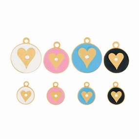 Opaque Pastel Gold Heart Dog ID Tag