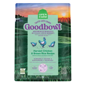Open Farm GoodBowl Harvest Chicken & Brown Rice Recipe Dry Cat Food healthy cat food, premium dry cat food