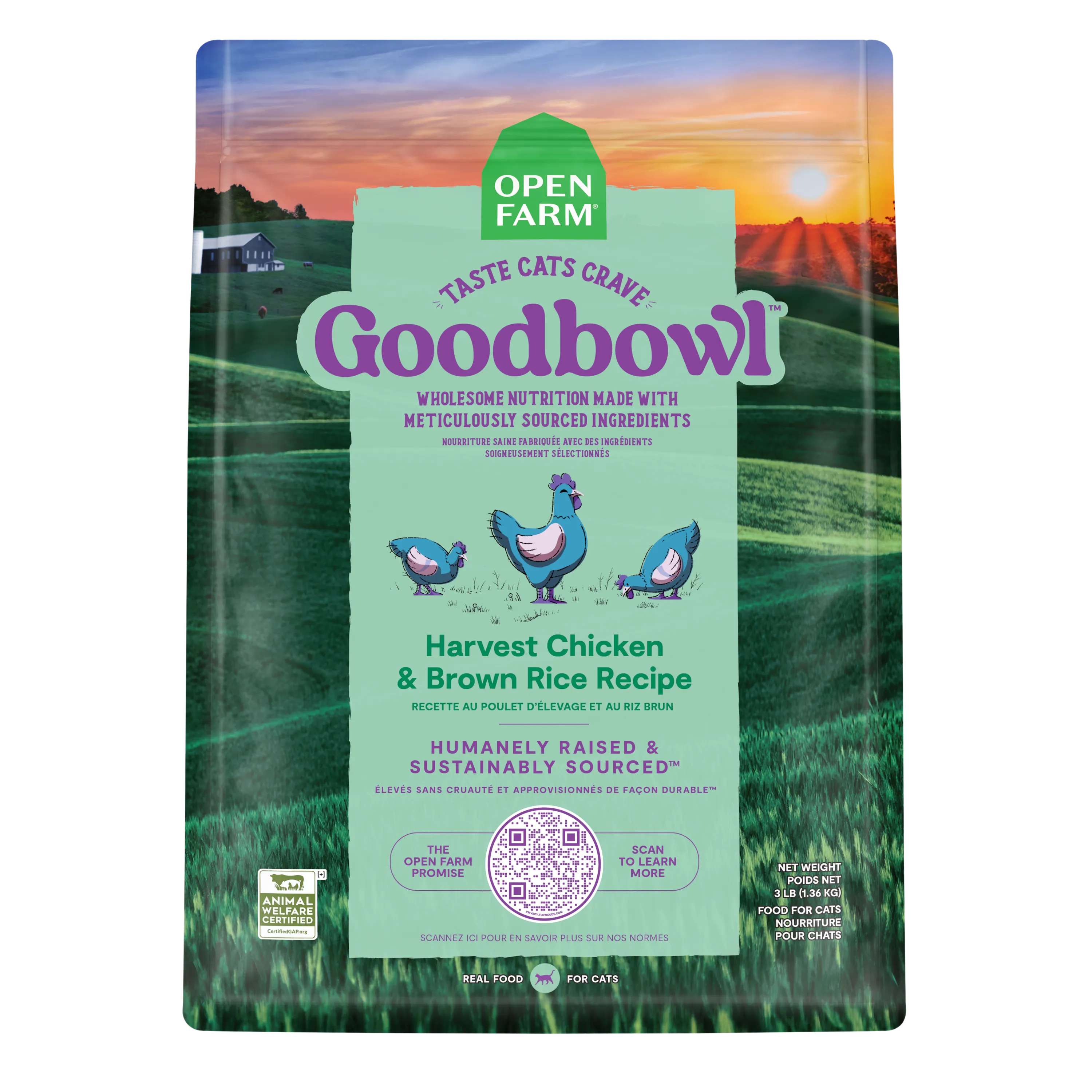 Open Farm GoodBowl Harvest Chicken & Brown Rice Recipe Dry Cat Food healthy cat food, premium dry cat food