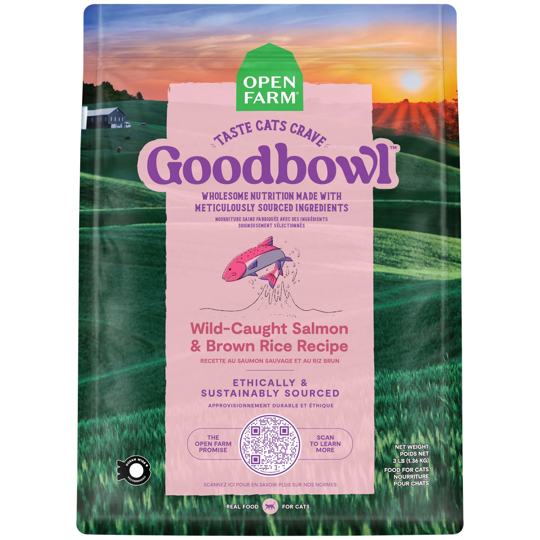 Open Farm GoodBowl Salmon & Brown Rice Cat Food organic cat food, holistic cat food