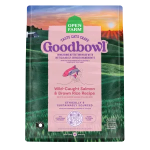 Open Farm GoodBowl Wild-Caught Salmon & Brown Rice Recipe Dry Cat Food healthy cat food, premium dry cat food