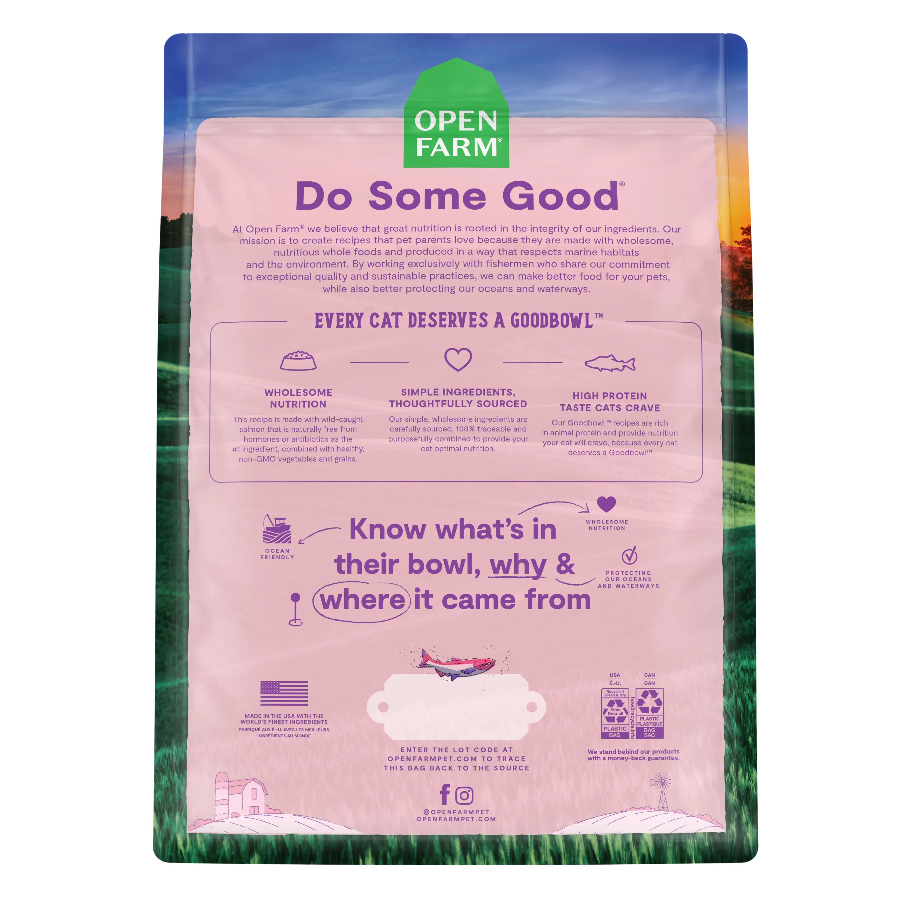 Open Farm GoodBowl Wild-Caught Salmon & Brown Rice Recipe Dry Cat Food