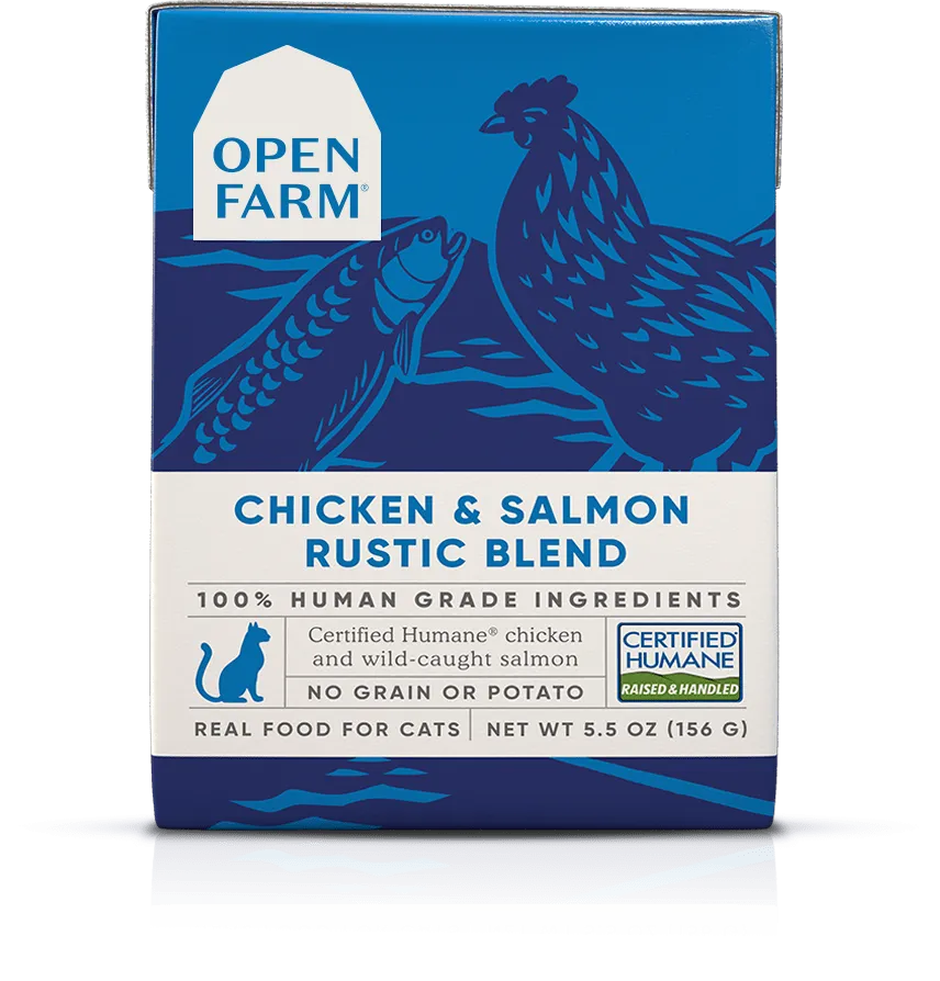 Open Farm Grain Free Chicken & Salmon Recipe Rustic Blend Wet Cat Food wet cat food, canned cat food