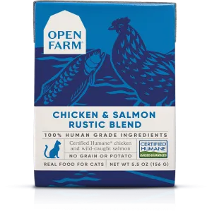 Open Farm Grain Free Chicken & Salmon Recipe Rustic Blend Wet Cat Food healthy cat food, premium dry cat food