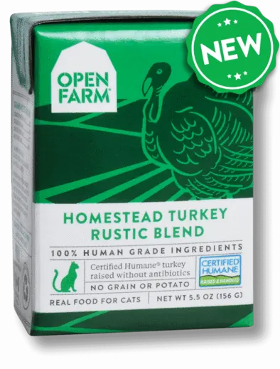 Open Farm Grain Free Homestead Turkey Recipe Rustic Blend Wet Cat Food wet cat food, canned cat food