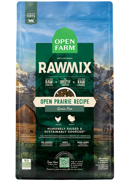 Open Farm Grain-Free RawMix Open Prairie Recipe Cat Food healthy cat food, premium dry cat food