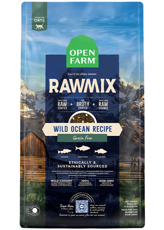Open Farm Grain-Free RawMix Wild Ocean Recipe Cat Food grain free cat food, no grain dry cat food