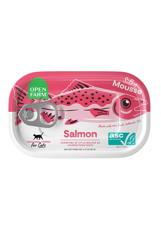 Open Farm Grain Free Salmon Wet Topper for Cats wet cat food, canned cat food