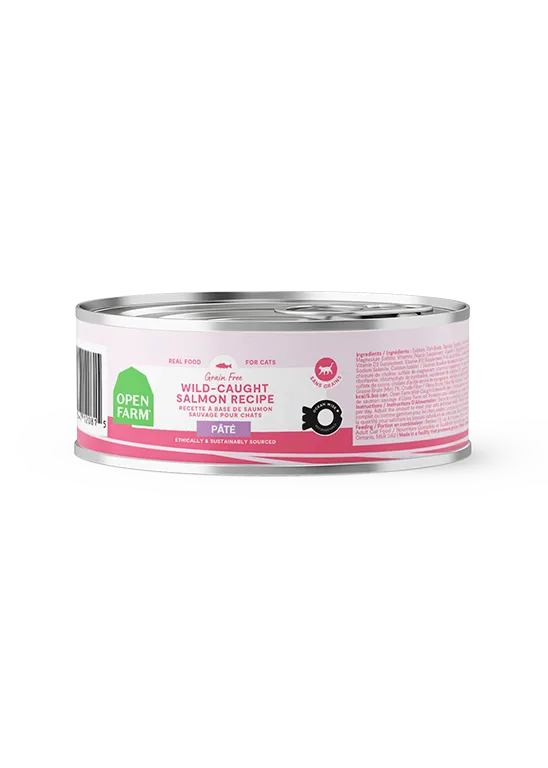 Open Farm Grain Free Wild-Caught Salmon Pate Wet Cat Food grain free cat food, no grain dry cat food