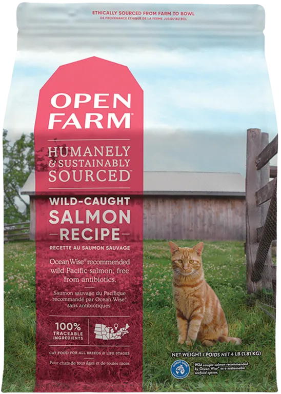 Open Farm Grain Free Wild Caught Salmon Recipe Dry Cat Food