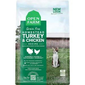Open Farm Homestead Turkey & Chicken Dry Cat Food - 4lbs organic cat food, holistic cat food
