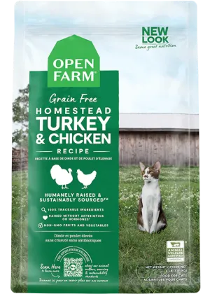 Open Farm Homestead Turkey & Chicken Dry Cat Food dry cat food, cat kibble